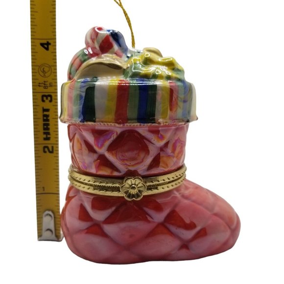 Mr. Christmas Holiday Porcelain Music Box Stocking Musical 12 days of Christmas - Picture 11 of 11